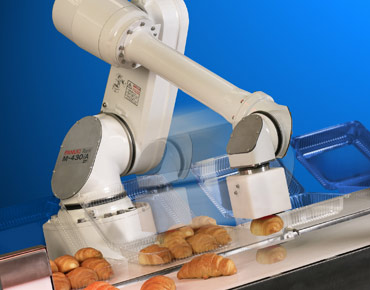 Industrial Pick And Place Robot Handling Food