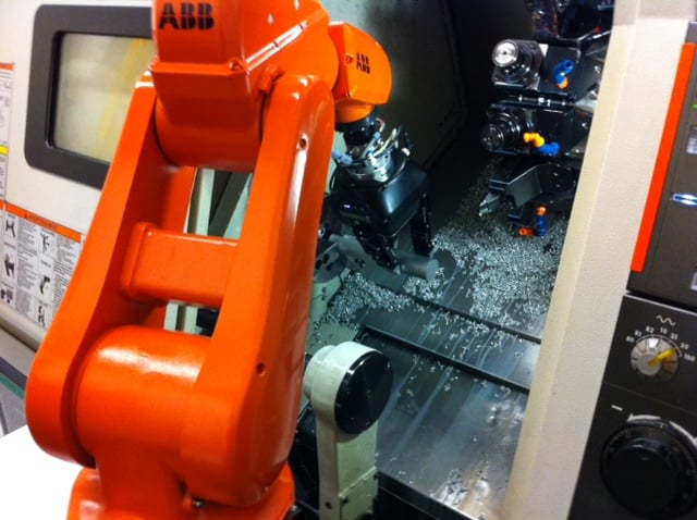 Machine tending KUKA robot gripper 