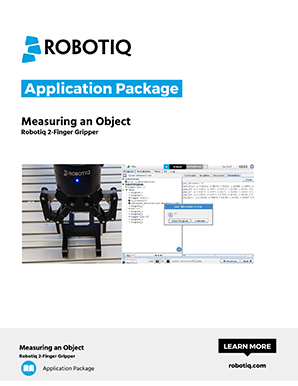 Measure the dimension of an object using the Robotiq 2-Finger Gripper