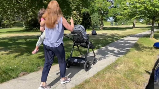 Self-driving baby stroller