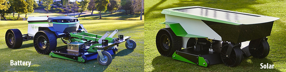 Robots being used in the landscaping industry.
