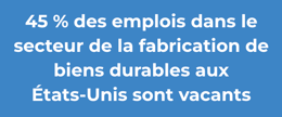 45% emplois vacants