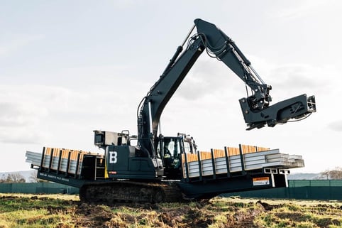 Solar powered pile driving robot