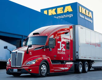 Kodiak truck in front of an Ikea store.