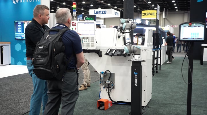 The Robotiq Machine Tending Solution being showcased at Automate 2022