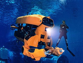 robot performing underwater tasks
