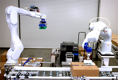 Epson labelling robot