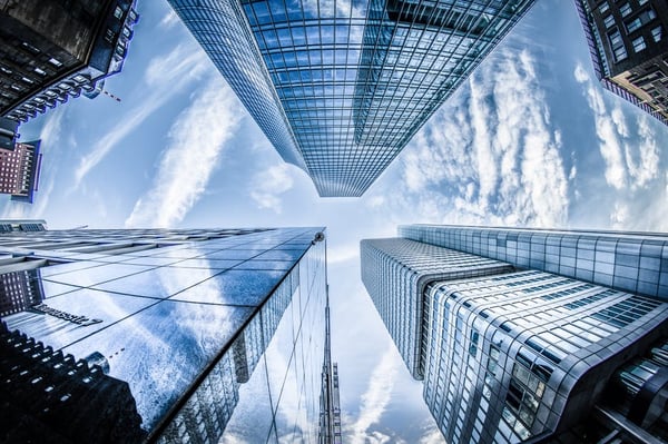 Large-office-buildings-stretching-towards-the-sky