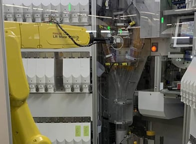 Robot used in the pharmaceutical industry.
